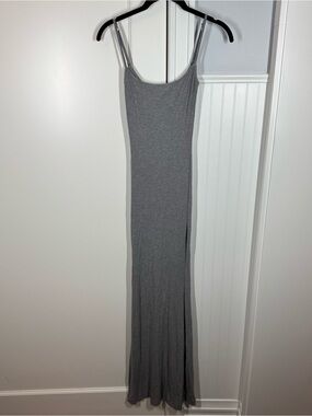 skims shine jersey long dress CUPRO JERSEY RUCHED LONG DRESS | PEARL